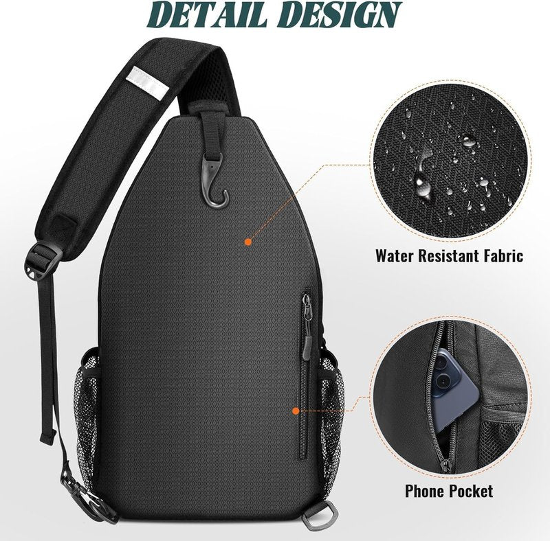 Ytonet Pickleball Bags for Men with Wet/Dry Compartment, Pickleball Paddle Bag, Water-Resistant Pickle Ball Backpack Sling Bags for Women, Black