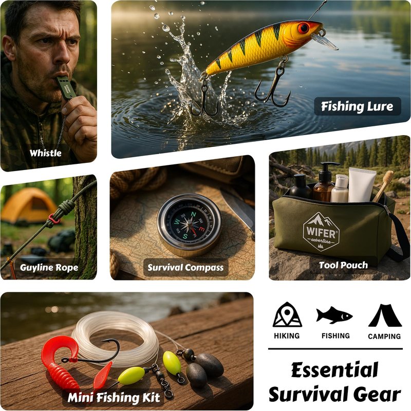 WiFER Survival Kit Advent Calendar 2025 for Men – 24 Days Christmas Countdown Survival Tools for Adult Teen, Xmas Holiday Surprise Gifts for Outdoor Enthusiasts, Camping, Fishing, Hunting, Hiking