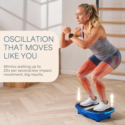Lifepro Vibration Plate - Whole-Body Vibration Machine with EMS & LED Indicator | Remote Control for Wellness