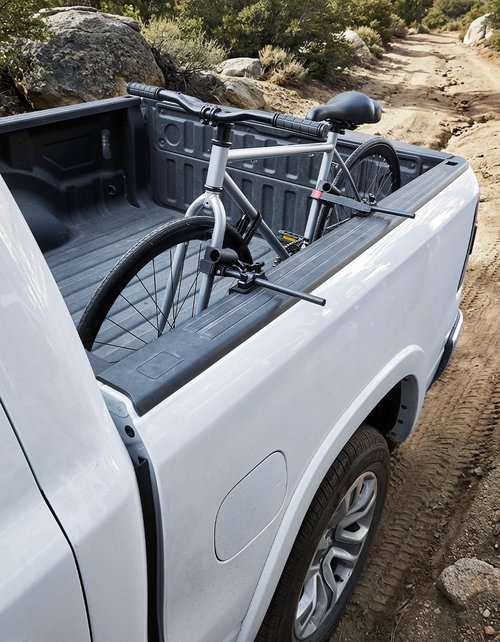 JOYTUTUS Truck Bed Bike Rack Mount, Bike Rack for Pickup Truck Bed, No Remove Tire, Anti-Wobble Bike Holder, Strengthen Metal Bicycle Mount