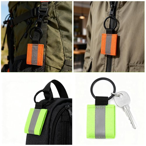 Reflective Running Gear 2 Sets, 10 Pcs Reflective Sash and Armbands for Walking at Night, High Visibility Safety Vest Alternative for Runners, Cycling, Dog Walking - 2 Sashes, 4 Bands, 4 Keychains