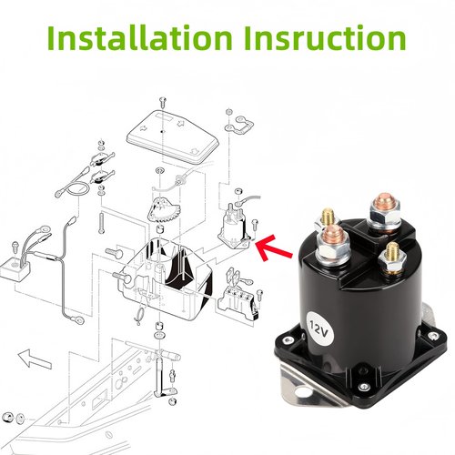 GENOUR Golf Cart Solenoid 12V - OEM# 1013609 1012275 Compatible with Club Car DS/Precedent/Carryall (1984-Up Gas) | Continuous Duty Solenoid Replacement for Club Car Parts & Golf Cart Repair