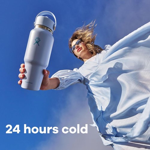 Hydro Flask Travel Water Bottle - Insulated Stainless Steel, Leakproof Design - 24 Oz Sandpiper