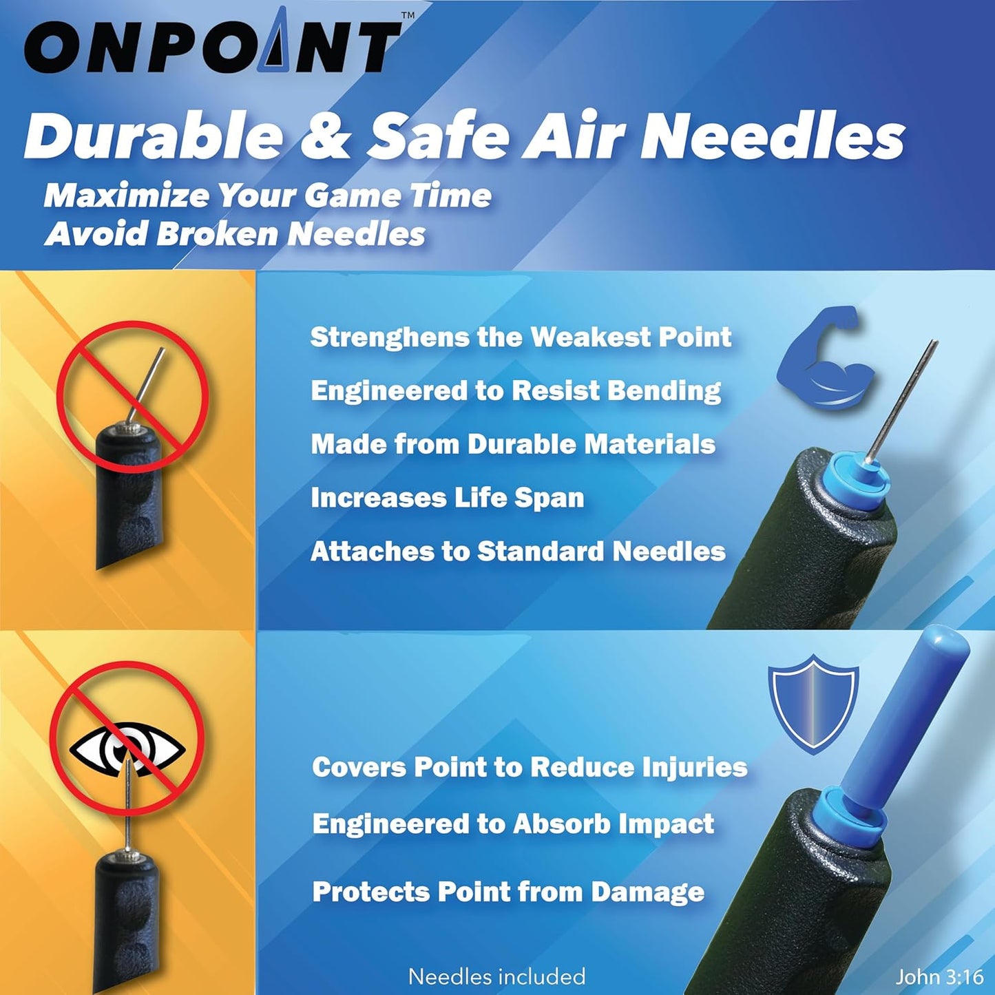 ONPOINT - No-Break Air Needle System | Durable 3 Pack for Reliable Performance