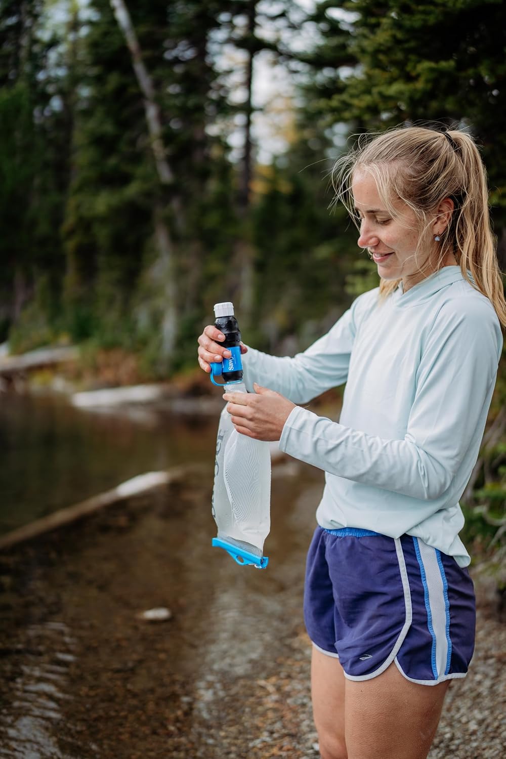 Sawyer Squeeze Water Filtration System - Cnoc 2L Premium Bladder | Clear & Portable