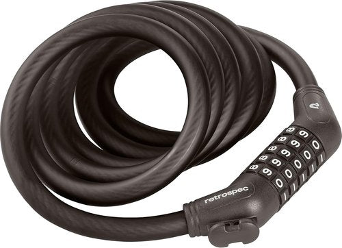 Grizzly Plus Integrated Combo Bike Lock - 12mm Security Cable for Ultimate Theft Protection