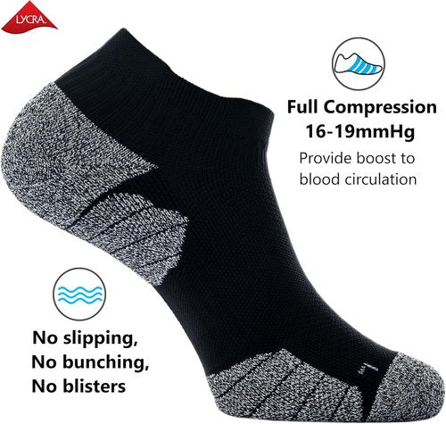 CWVLC Unisex Compression Ankle Socks - Cushioned Comfort | Multipack for Enhanced Performance