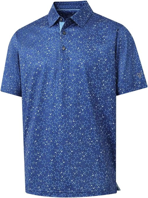 M MAELREG Men's Golf Polo Shirt - Short Sleeve Moisture-Wicking Performance with Stylish Prints