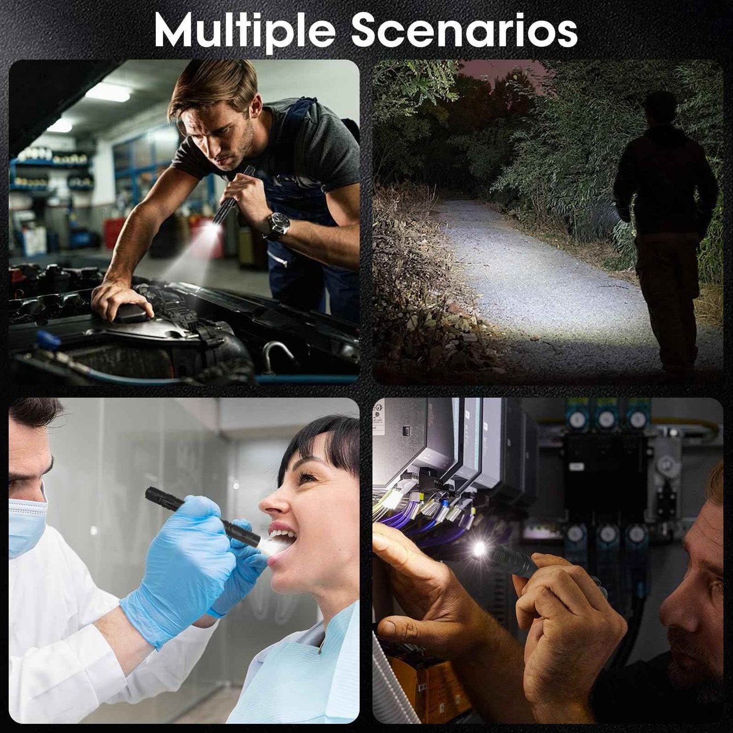 Cussity Pen Light Flashlight 5Pcs, LED Pocket Flashlights with Clip for Home/Emergency, Handheld Small Mini Pen Lights for Outdoor/Camping/Daily Lighting, IPX4 Waterproof Inspection Pen Flashlights