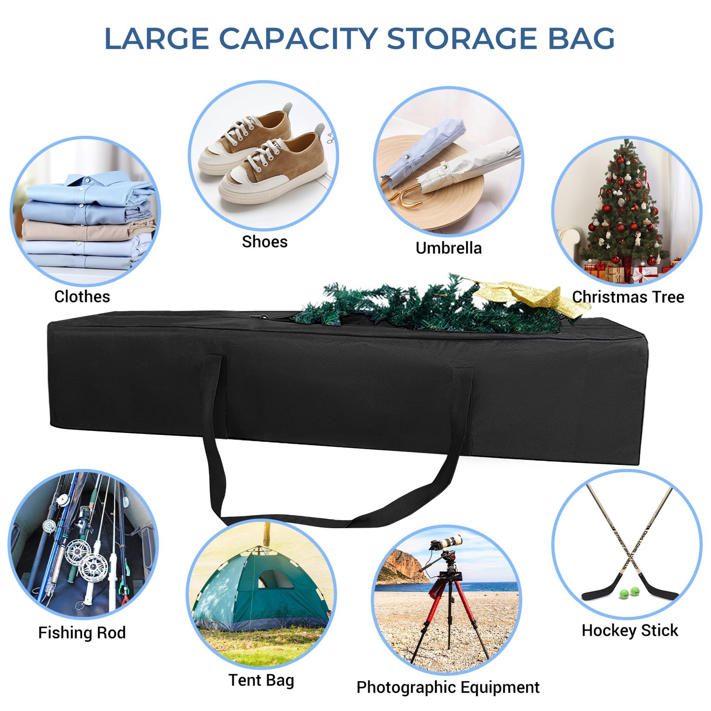 COOLBEBE 45 Inch Tripod Carrying Case - 45x7x7 Inch Storage Bag, Black