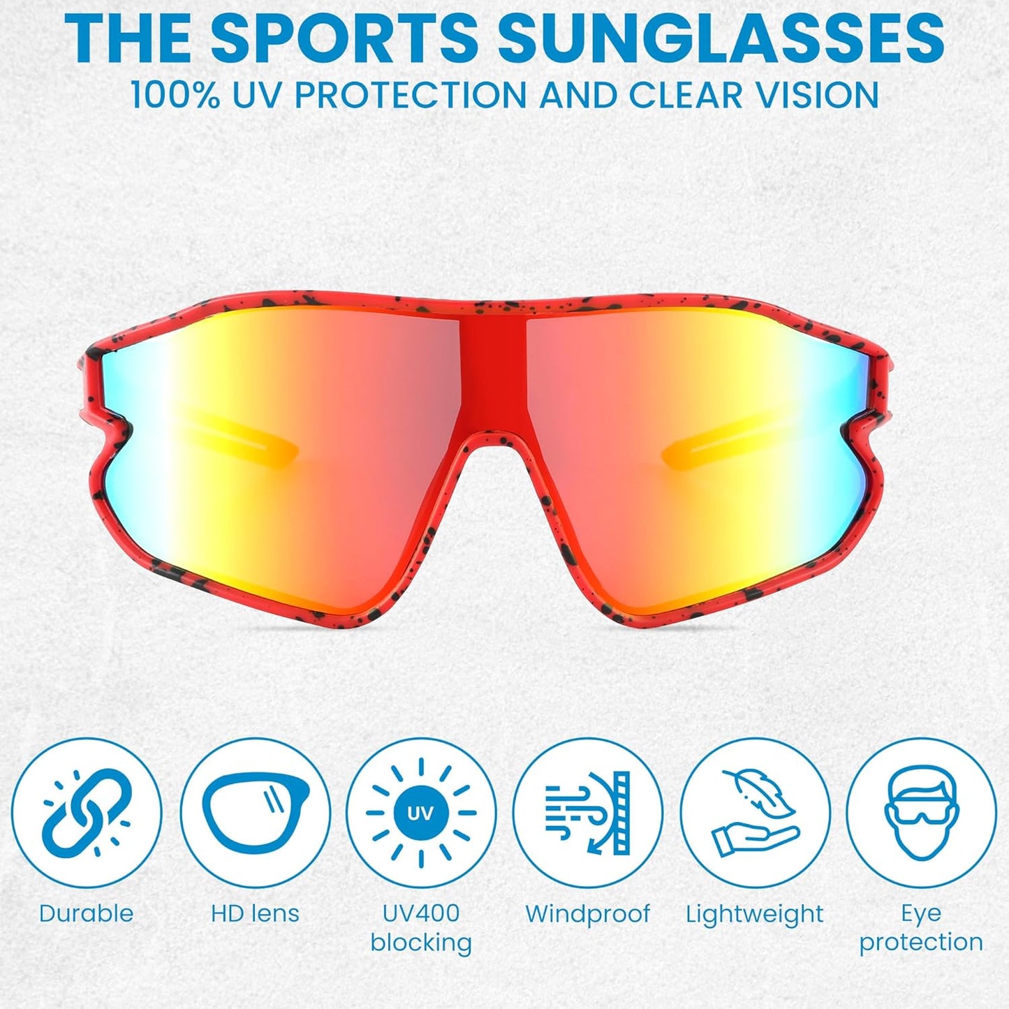 Skiennix Kids Sports Sunglasses - UV400 Protection for Youth Baseball | Stylish Frame for Boys & Girls