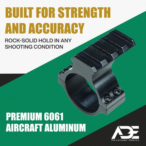 Ade Advanced Optics 30mm Scope Ring Adapter – Precision Machined 6061 Aluminum Mount with Picatinny, Weaver, and Universal Rails – Compatible with Red Dot, Laser, or Flashlight Attachments