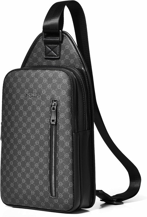 FSD Sling Backpack for Men - Water-Resistant Crossbody Chest Bag for Travel & Hiking