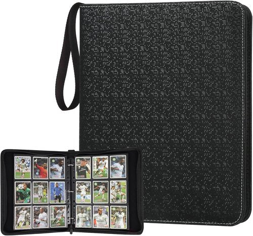 GERMUN 9 Pocket Card Binder - Premium Zip Trading Card Album for MTG, TCG & Sports Cards | 720 Double-Sided Pockets (Black)