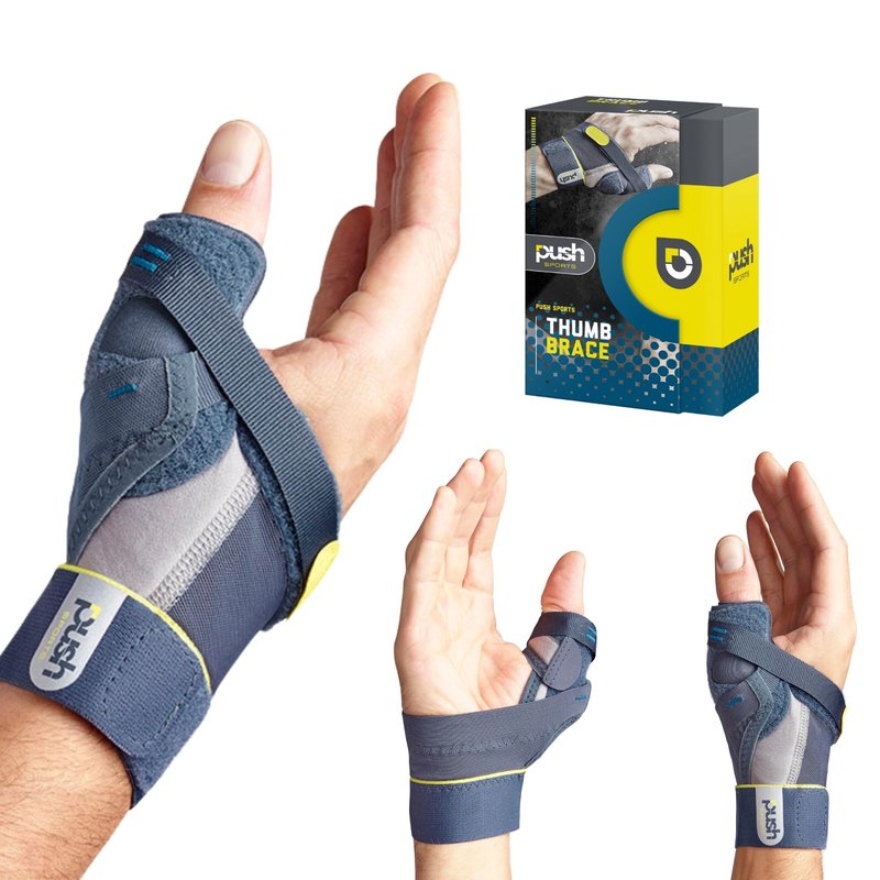 Push Sports Thumb Brace - Stabilizes Skier's Thumb, Optimizes Function (Right Medium)