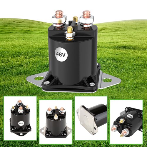 48V Electric Solenoid Replacement for Club Car DS 1995-1997 Golf Cart, 4 Terminal, OEM 101807001, 1118 Solenoid Relay