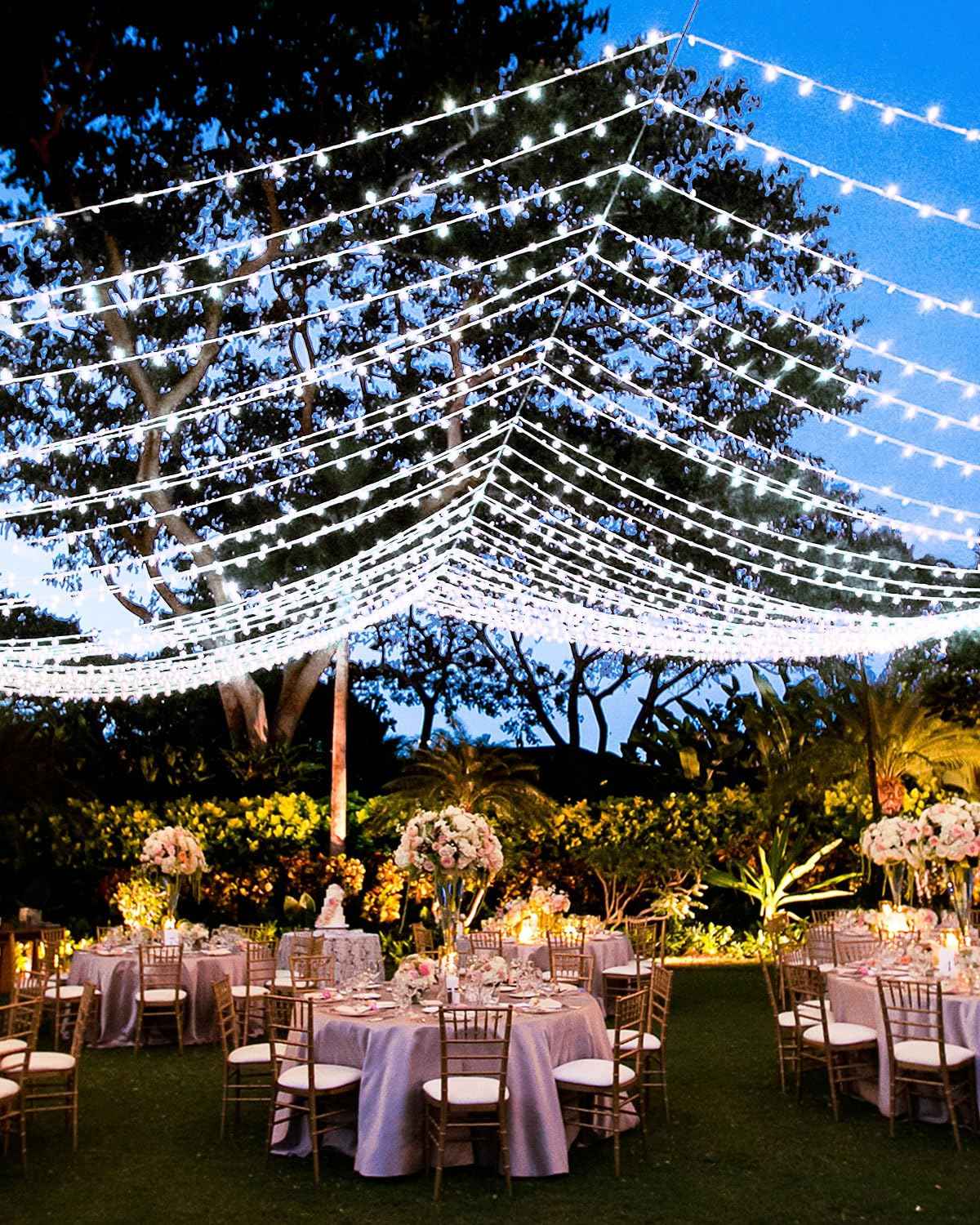 120FT 380 LED Christmas String Lights, 8 Modes Plug in Fairy Lights Connectable, Timer & Memory, Indoor Outdoor Twinkle Light for Christmas Tree Yard Outside Bedroom Classroom Decoration, Cool White