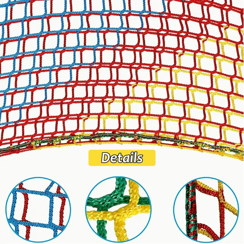 PSYCHEJOYS Climbing Cargo Net, Double Layers Playground Safety Net, Rope Bridge Nets, Small Aperture Hammock Net, for Treehouse,Obstacle Training,Back Yard(Size:1x3m)