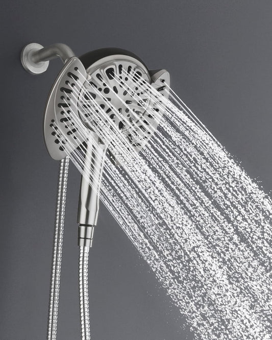 2.5GPM 7.2" Rainfall & Handheld Shower Head Combo with 60" Stainless Steel Hose