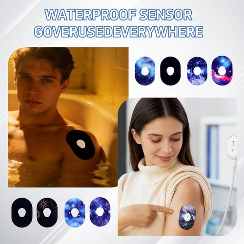 32 Pack Adhesive Patches Compatible with Dexcom G7,Sensor Covers Breathable Patch Pre Cut Adhesive Tape CGM Patches, Mixed Style Adhesive Tape Stickers, Waterproof Flexible Pre-Cut, Long Lasting