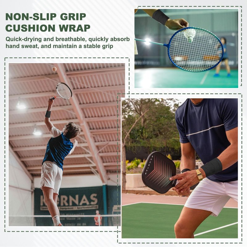 YELARXI Pre Wrap Tape, Non-Slip Grip Cushion Wrap Prewrap Athletic Tape- Fitting for (Tennis- Badminton - Pickleball - Sports) 11 Yard x 2.8 Inch & Green