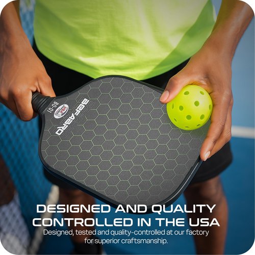 BeFabro Pickleball Paddles Set of 2 | USAP Approved Fiber Glass Pickleball Rackets with Spin Surface, Pro Power & Honeycomb Core - 4 Pickleballs, 2 Paddle Covers, Grip Tape & Bag for Pro & Beginner
