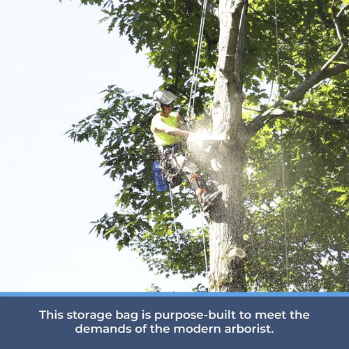 Rock-N-Rescue Arbor Rope Storage Bag - Rock and Tree Climbing Equipment, Arborist Gear, Bucket Style Backpack, Waterproof Nylon Material, Neon Green, 200'