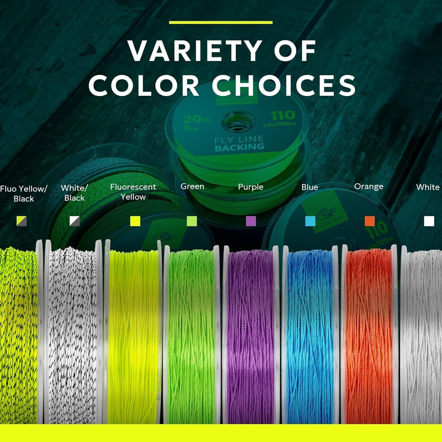 SF Fly Fishing Backing Line - Durable Braided Trout Line for Enhanced Casting Performance