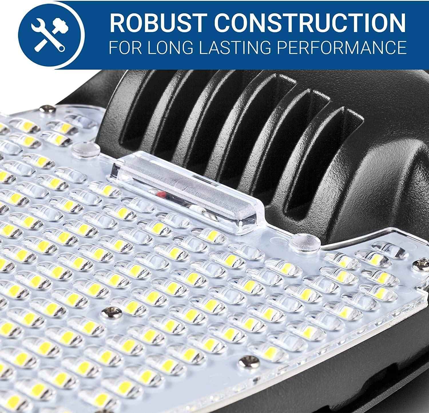 LED Shoebox Retrofit Kit - Power Selectable 75W/95W/115W LED Shoebox Light Bulb, Rotatable Outdoor Street Lighting, 5000K E39 Mogul Security Lights, Parking Light, UL, DLC (115)