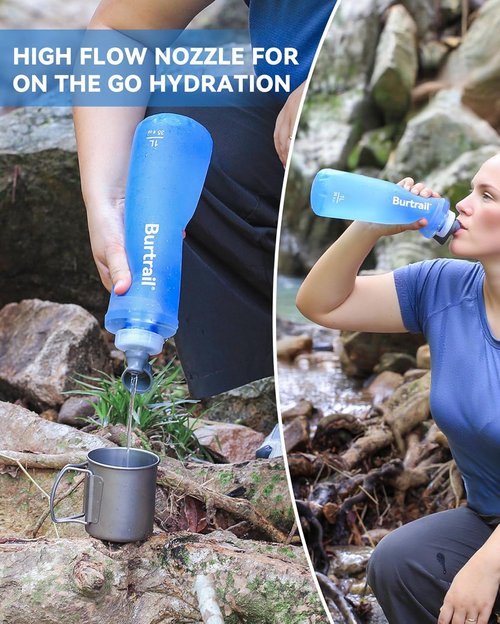 BeFree | Ultralight Collapsible Water Bottle - 1.0L Leakproof Design for Camping & Travel