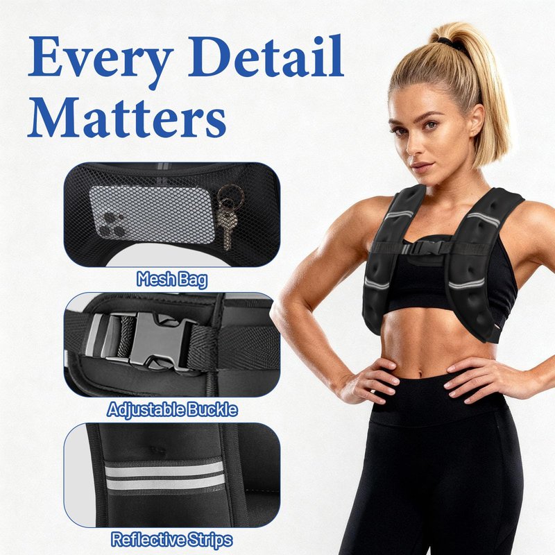 Weighted Vest for Woman, 8 Lbs Weight Running Vest
