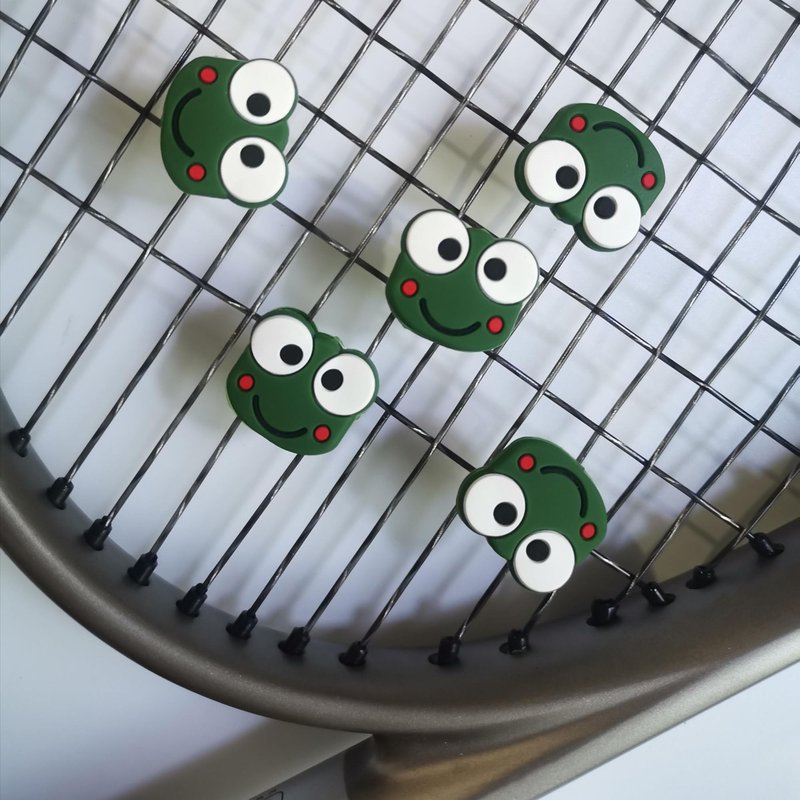 Tennis Dampener Cute/Funny 5 Pack Frog Tennis Racket Vibration Dampener Soft Silicone Tennis Racquet Shock Absorbing Tennis Dampers,Tennis Racket Shock Absorbers
