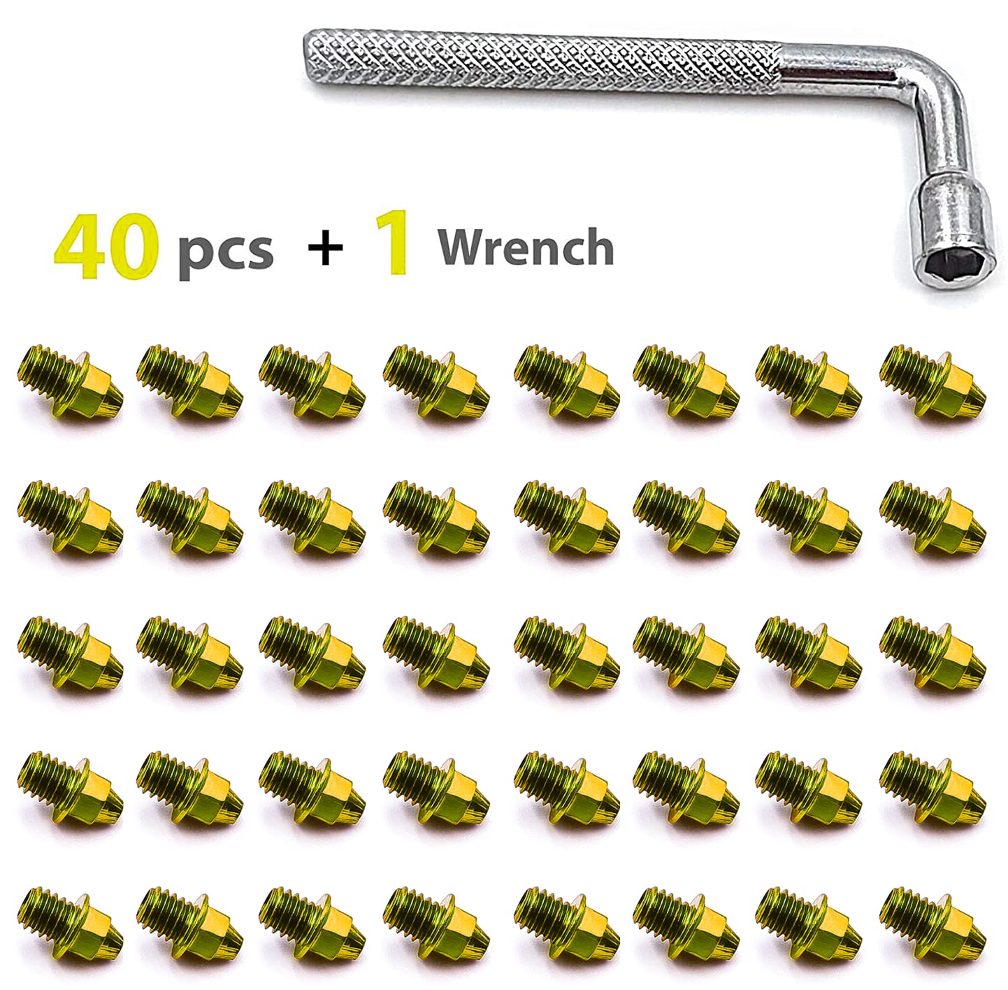 ONIPAX Bike Pedal Bolts Screw M4 x 7mm 40 pcs/Bag with 1 Wrench