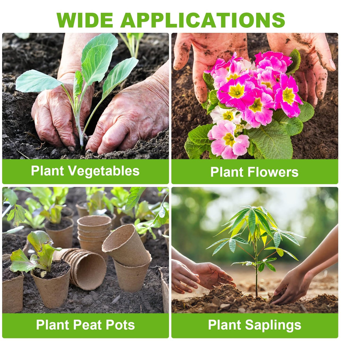 Auger Drill Bit for Planting 3 x 9 Inch, Garden Auger Spiral Bit Bulb Planter Tool Drill Auger for Planting Bulb, Bedding, Post or Umbrella Hole Digger for 3/8" Hex Drive