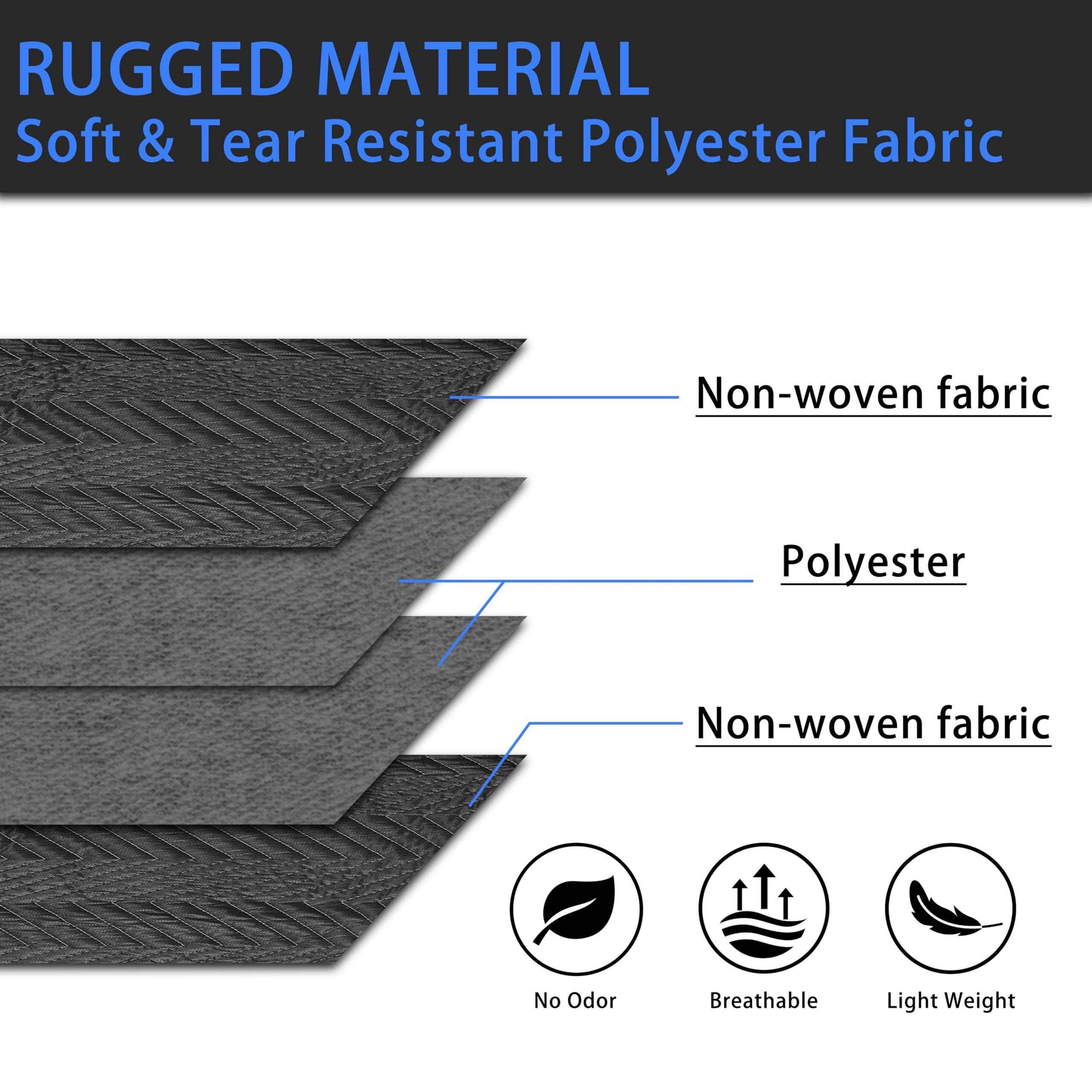 Trahefa Moving Blanket 80 x 72 inches, Quilted Moving Blankets Heavy Duty Moving Padded Blanket Furniture Blankets for Moving (1, Black)