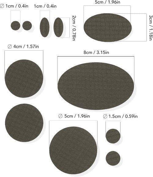 aZengear Repair Patches - Waterproof Self-Adhesive for Jackets, Tents, Shoes & More | 11 Pcs Charcoal Brown