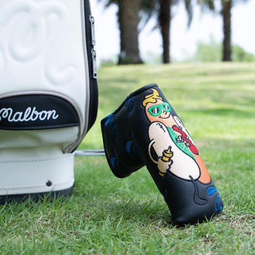 BAIRBRE Putter Covers Hotdog Mallet Putter Headcover Blade Putter Covers Leather Golf Headcover with Magnetic Golf Club Cover for All Brand (Black-for Blade Putter)