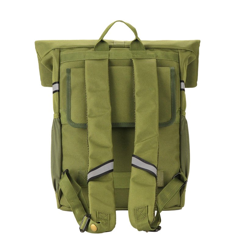 TOURBON Nylon Backpack Pannier Bike Rear Rack Bag Bicycle Saddlebag Cycling Accessories for Commuting Shopping Traveling