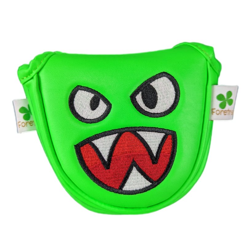 Foretra Driver Headcover Golf Club Covers Blade Square Mallet Putter Cover Alignment Stick Holder Hybrid Fairway Wood Head Cover Green Monster Novelty Golf Accessories for Most Brands