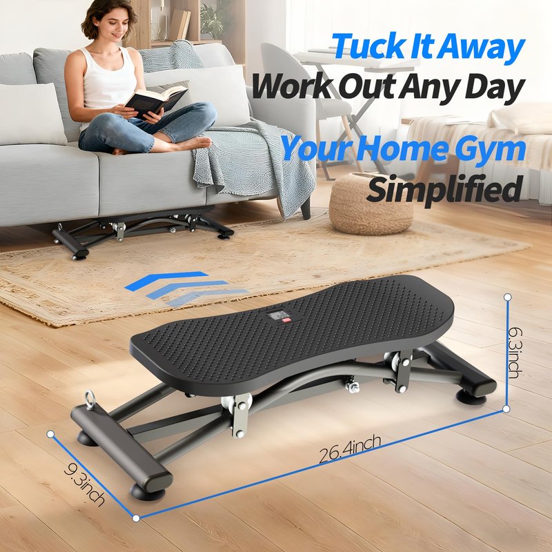 ZCMHAXJ Balance Board for Adults, Ski Machine Exercise Equipment with Resistance Bands, Rock Stepper Featuring LCD Monitor, Portable Wobble Board or Full Body Workout at Home Gym