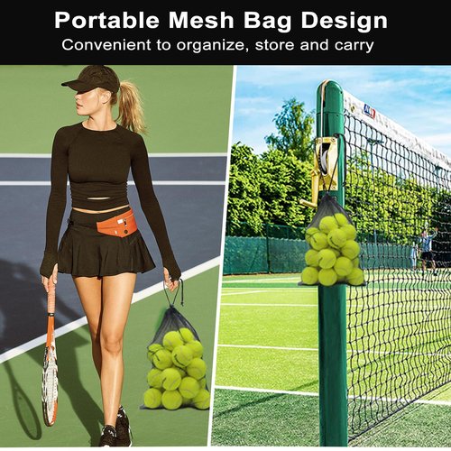kisportee 12 Pack Advanced Training Tennis Balls, Practice Balls for Beginner, Pet Dog Tennis Balls, Come with Mesh Bag for Easy Carry
