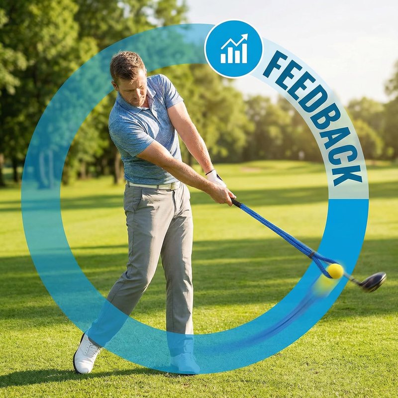 WIGERLON Golf Rope Swing Trainer - Professional Training Aid to Improve Swing Speed, Tempo, Rhythm, Flexibility Strength, for Warm-Up & Practice, Golf Gift for All Level Golfers