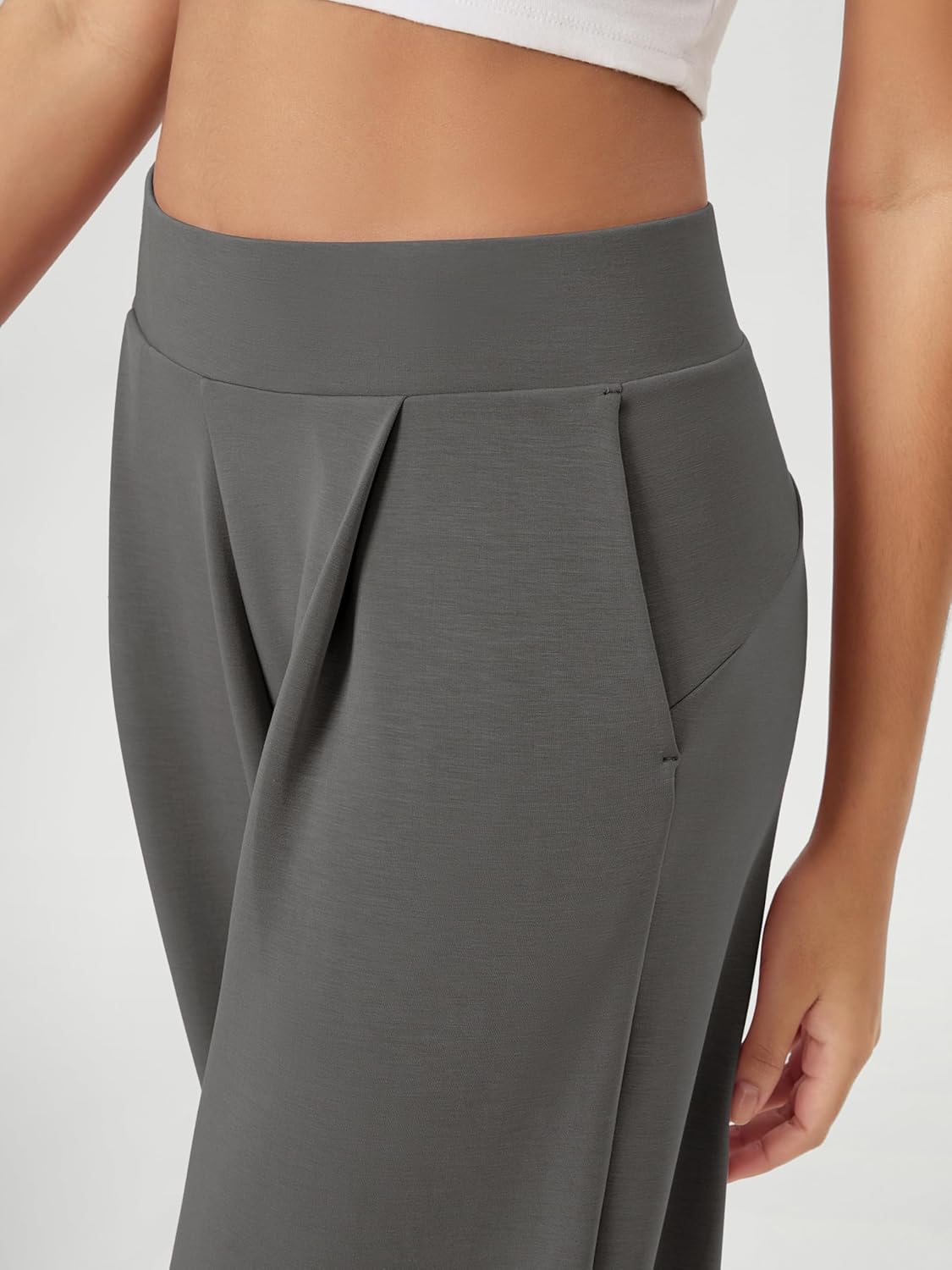 ODODOS Modal Soft Wide Leg Pants - High Waist Casual Relaxed Fit with Pockets | Available in 27/29/31 Inseam