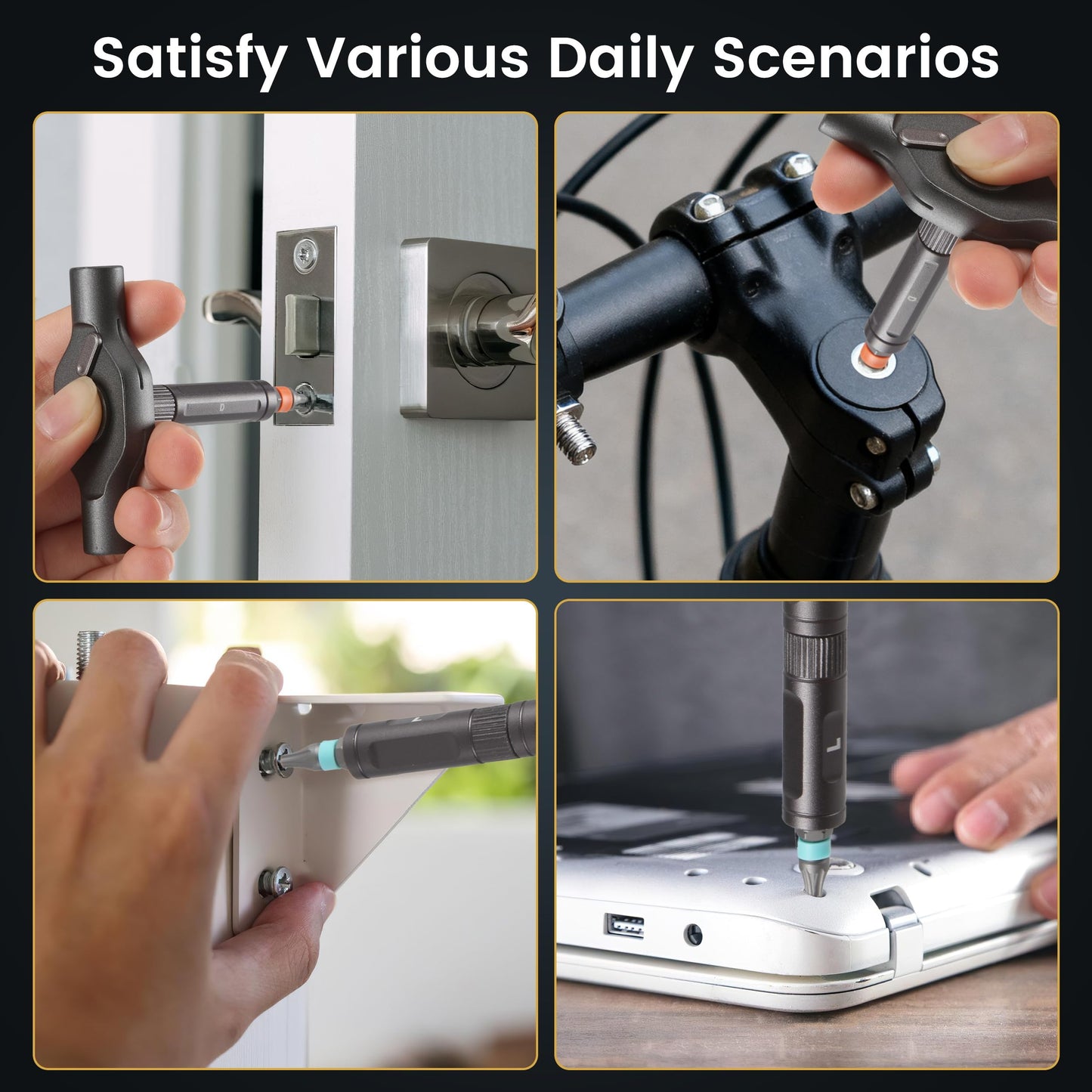 24 in 1 Magnetic Ratchet Screwdriver Set with Precision Bits – Ideal for Home Repairs, DIY Projects, and Electronics – Ergonomic Rotatable Ratchet Handle and Storage Case –Perfect Holiday Gift