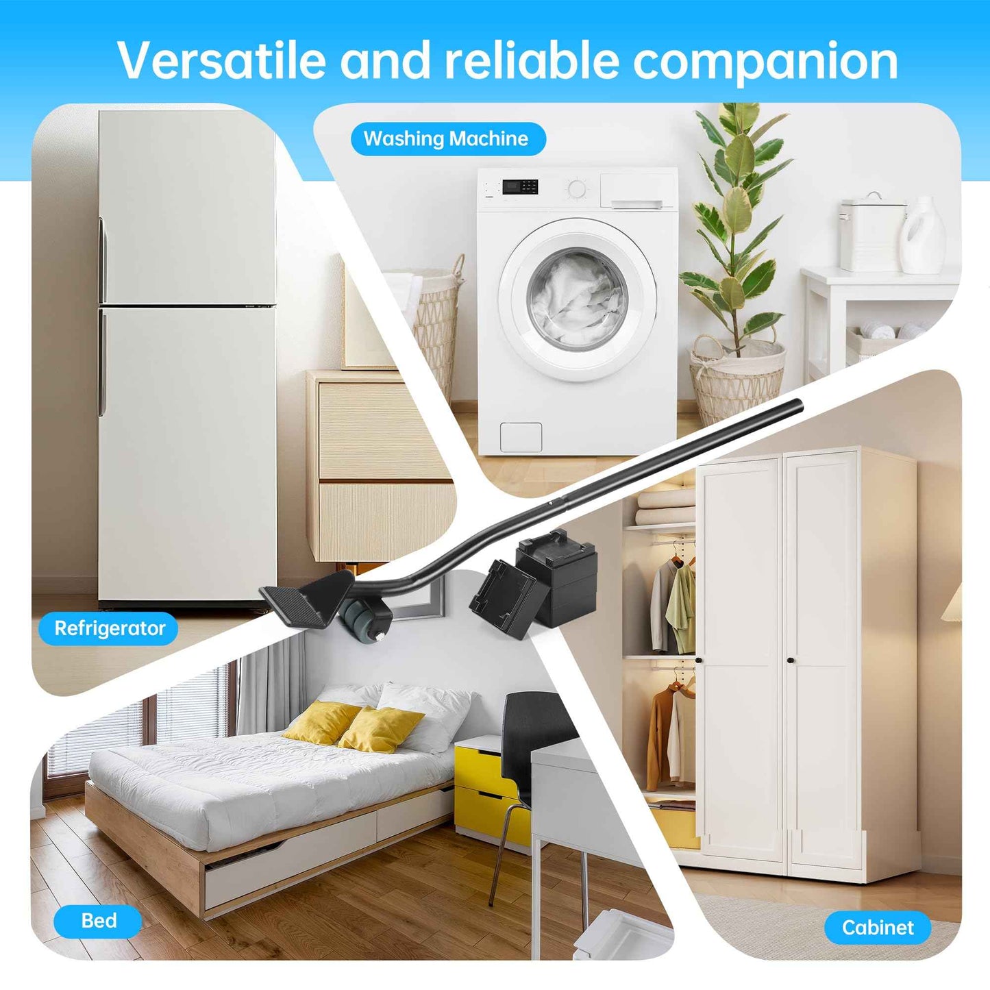 Furniture Lifter Tool, Appliance Lifter, Save 80% Effort, Lift Up to 400 Pounds Heavy Items, Furniture Lifter Jack for Heavy Furniture Appliance, Safely and Easily Lifting Furniture and Appliances