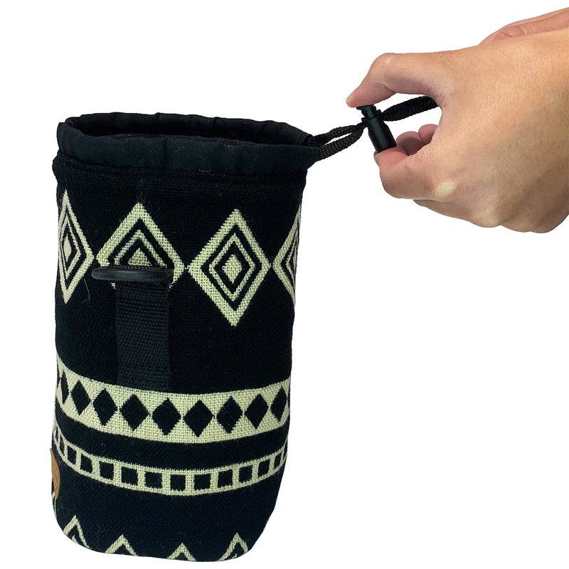 Water Bottle Holder w/Strap | Bottle Sleeve Carrier for Walking, Backpacking | Hydro and Iron Flask Sling Bag | Bottle Protector for Beer Water Coffee | Camping Accessories (64 oz, Obsidian Black)