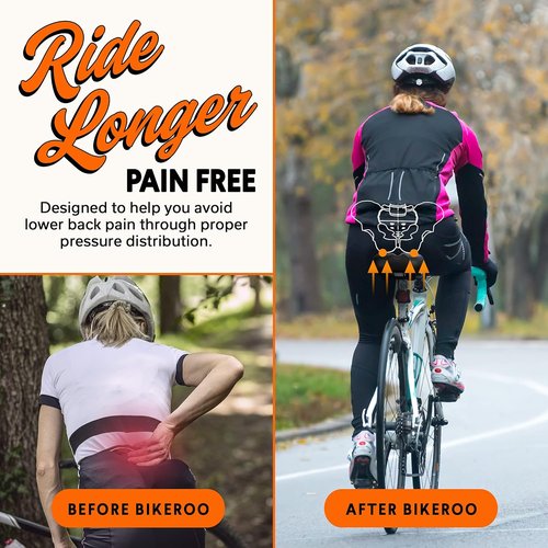 Bikeroo Comfort Saddle - Universal Fit for Indoor & Outdoor Bicycles | Memory Foam with Center Cutaway for Pressure Relief