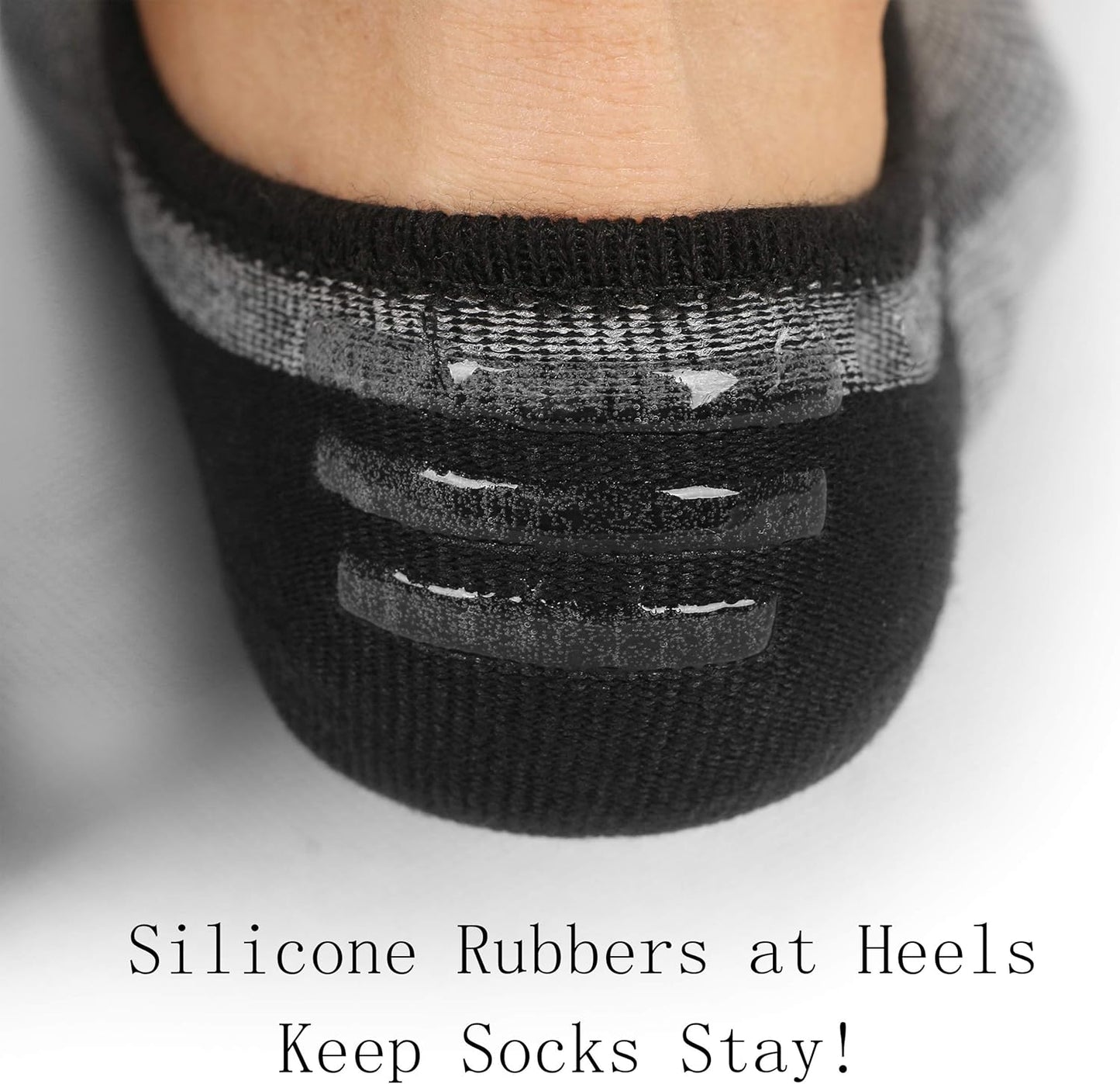 Mottee&Zconia No Show Socks - Low Cut Ankle Socks for Men | Casual Anti-Skid Cotton with Non-Slip Grips