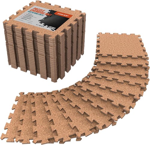 AIRHOP Gym Floor Mat - 18 High-Density EVA Foam Interlocking Tiles for Home Gym & Play Areas