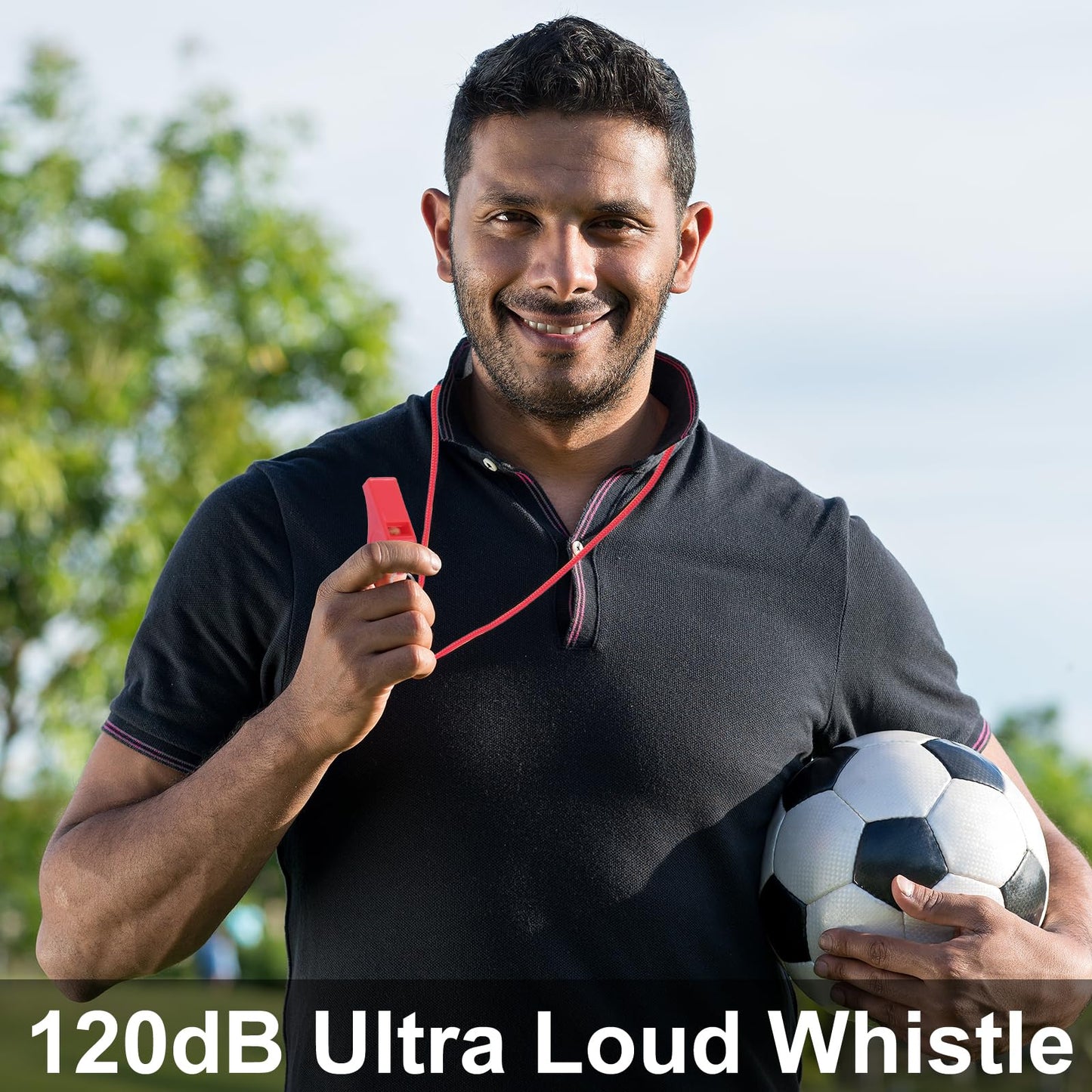 Seakii 8-Pack Colorful Plastic Whistles with Lanyards - 120dB Loud Sports Whistles for Coaches, Teachers, Emergency Kits & Events